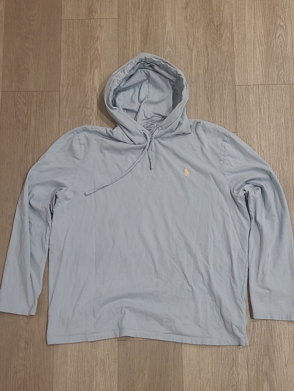 Polo by Ralph Lauren Pale Blue Long-Sleeve Hooded Shirt